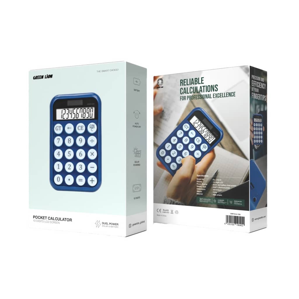ماشین حساب جیبی گرین لاین مدل Green Lion Pocket Calculator GNPOCAL10BL
