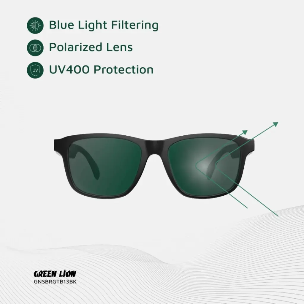 عینک هوشمند سیدنی گرین لاین مدل Green Lion Sydney Smart Glasses GNSDNGLSBK