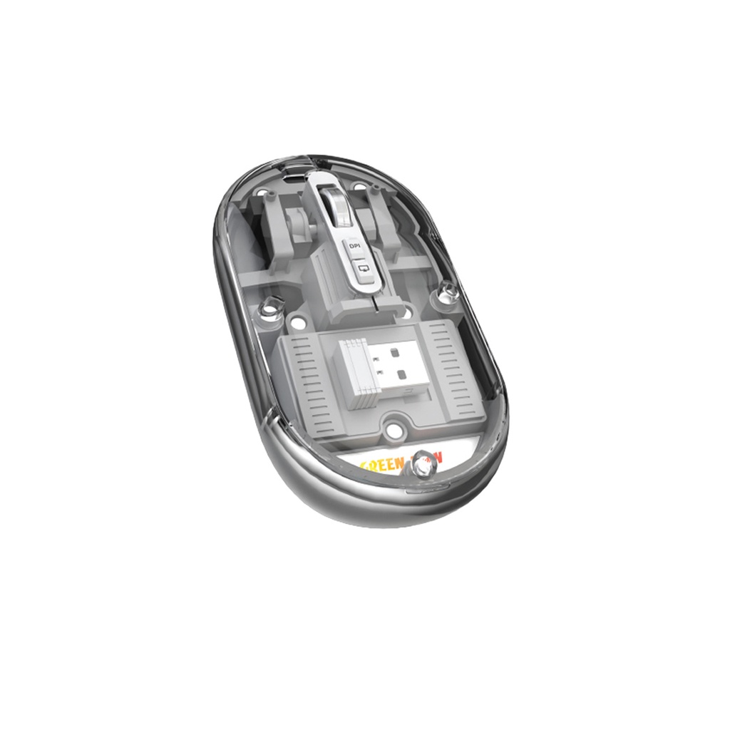 ماوس شفاف گرین لاین مدل Green Lion Transparent Mouse Lite GNTRMSELITEGY