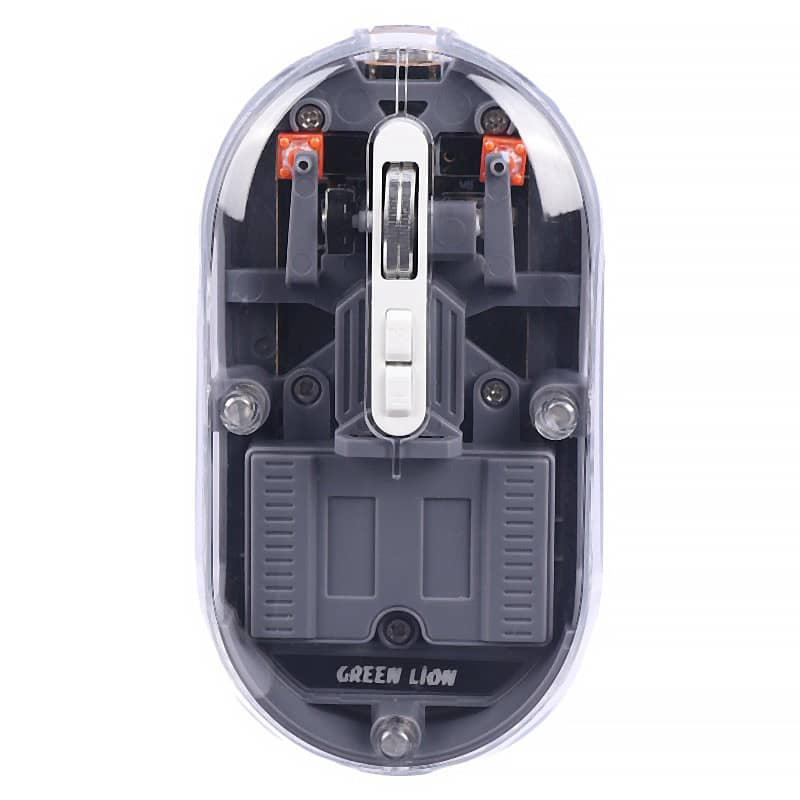 موس بیسیم شفاف گرین لاین مدل Green Lion Transparent Mouse Lite GNTRMSELITEGY