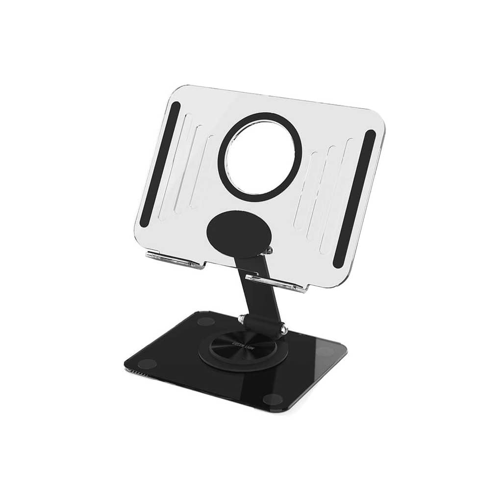 هولدر رومیزی تاشو گرین لاین مدل Green Lion Transparent Tablet Stand GNTRTABSTDBK