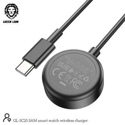 شارژر ساعت هوشمند سامسونگ گرین لاین مدل Green Lion Wireless Samsung Watch Charger 2.5W GNWTHCSAMBK
