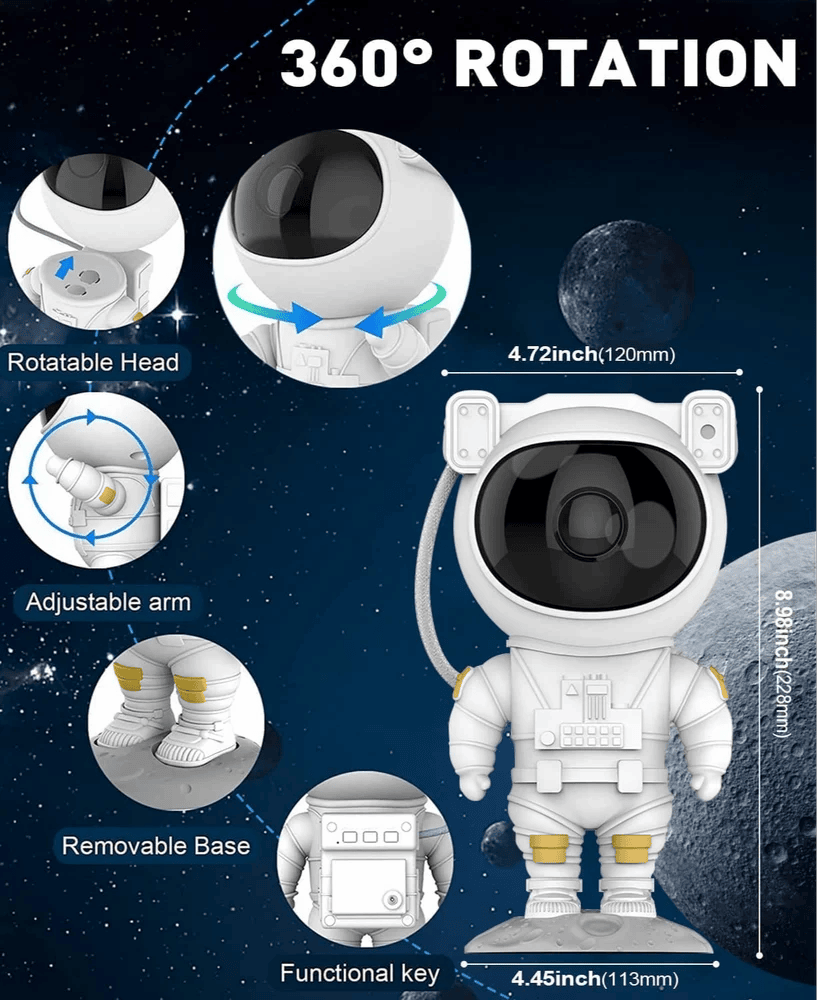 پرژکتور کهکشانی طرح فضا نورد مدل Astronaut Galaxy Projector