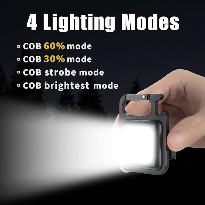 چراغ قوه مدل سرسوئیچی دار چند کاره Keychain Light