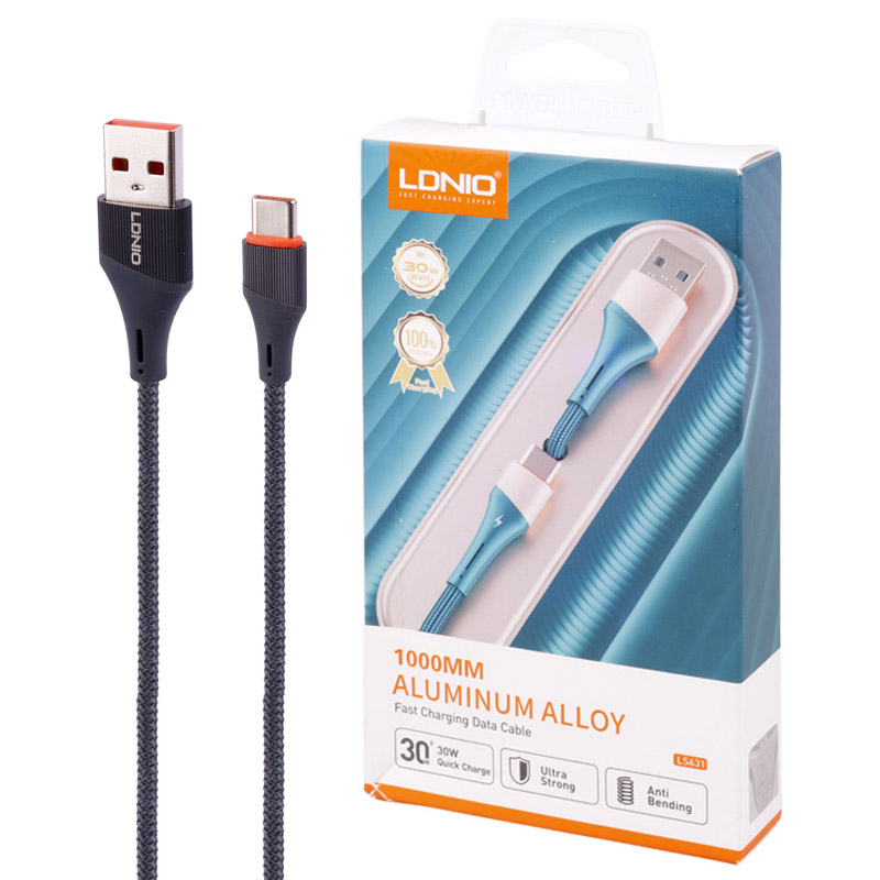 کابل تایپ سی 2 متری الدینیو فست شارژ مدل Ldnio LS632 30W 2m Type-C Cable