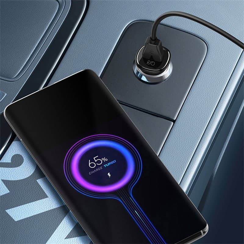شارژر فندکی 30 وات الدینیو همراه کابل فست شارژ مدل Ldnio C105 QC3.0 PD 3A 30W Fast Car Charger