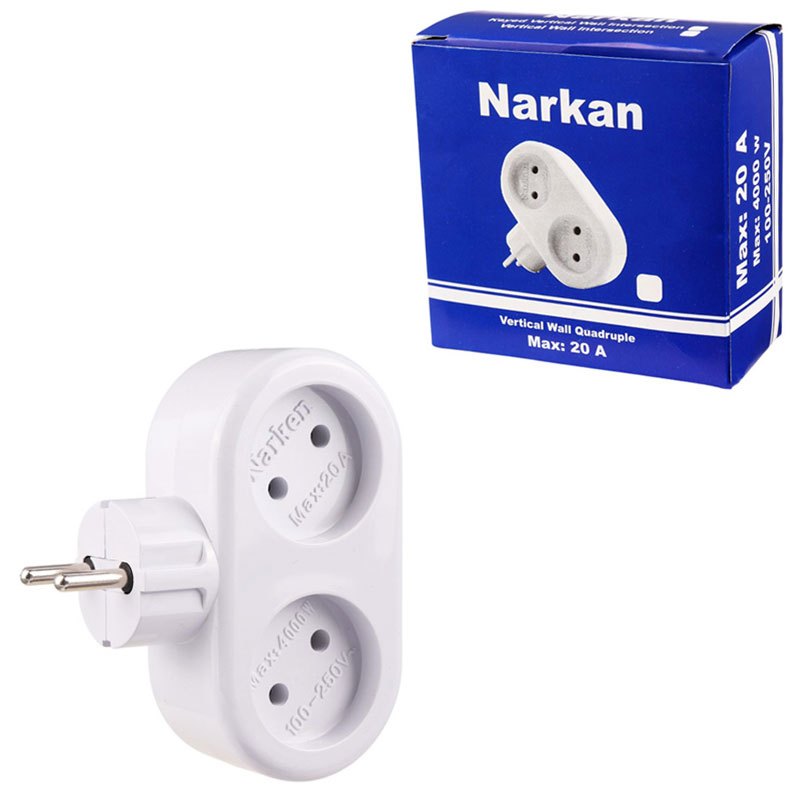 چهار راهی برق نارکن مدل Narkan 4-way Electricity Adapter