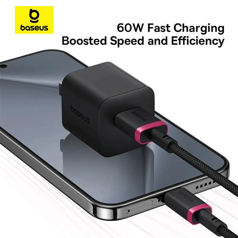 کابل شارژ 2 متری USB به Type-C بیسوس 60 وات مدل Baseus Dura P10377802U USB-A To Type-C PD 60W 2m Fast Charging Cable