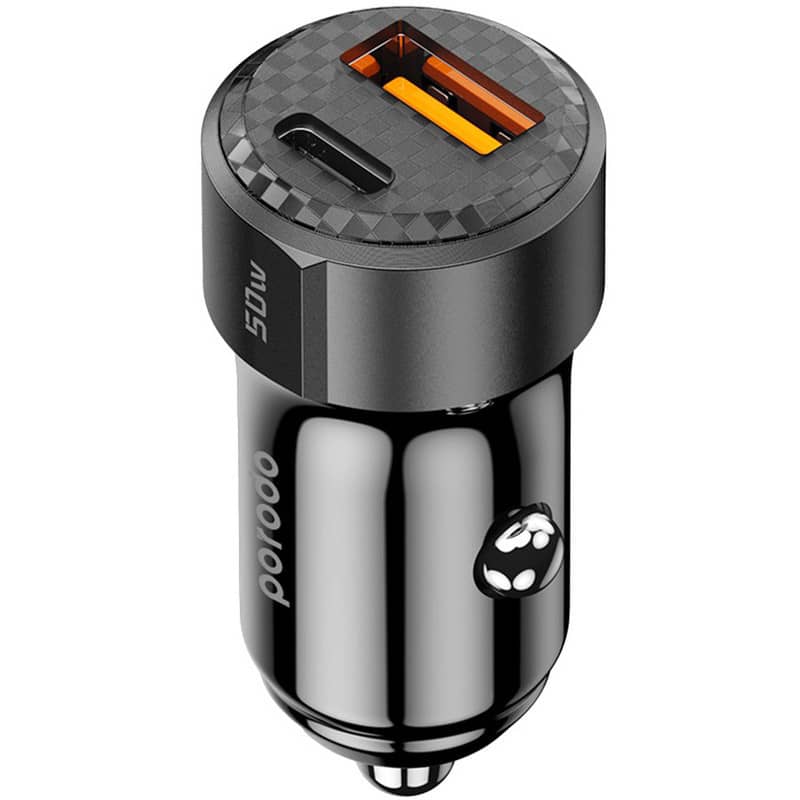 شارژر فندکی 50 وات پرودو فست شارژ مدل Porodo PD-CC50W 3A QC3.0 PD 50W