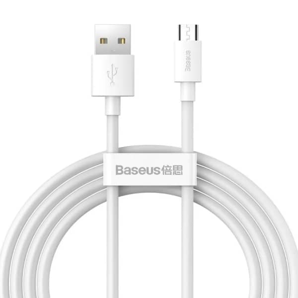 کابل 1.5 متری microUSB بیسوس (بدون باکس) مدل Baseus TZCAMZJ-02 Simple 1m 2.1A