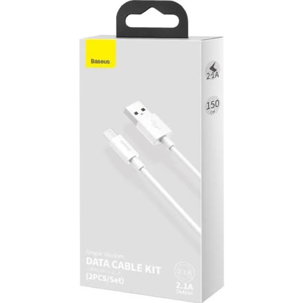 کابل 1.5 متری microUSB بیسوس (بدون باکس) مدل Baseus TZCAMZJ-02 Simple 1m 2.1A