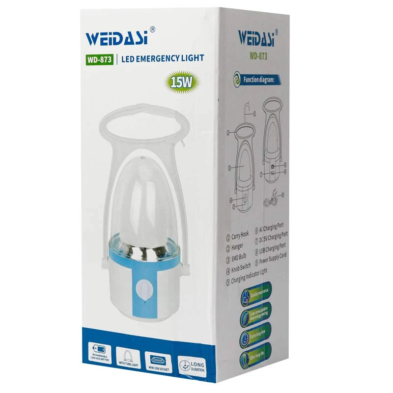 چراغ اضطراری شارژی ویداسی مدل WD-873
