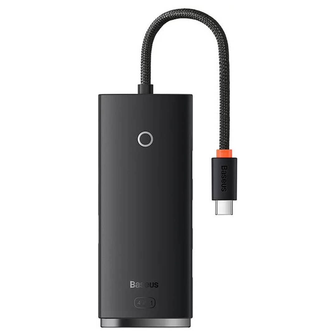 هاب تایپ سی 4 پورت بیسوس مدل Baseus Airjoy Series 4-Port Type-C HUB Adapter WKQX080101 4X USB 3.0 25Cm