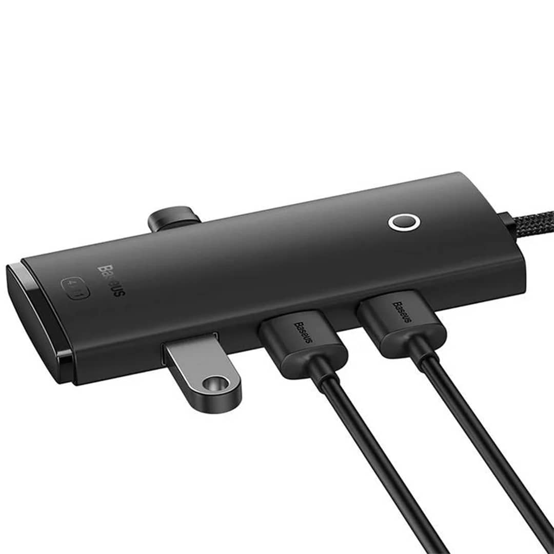 هاب تایپ سی 4 پورت بیسوس مدل Baseus Airjoy Series 4-Port Type-C HUB Adapter WKQX080101 4X USB 3.0 25Cm