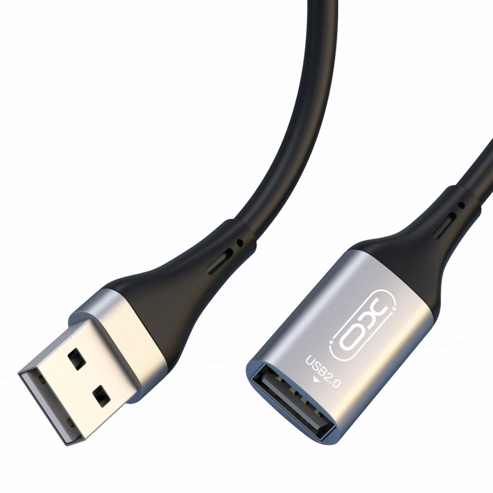 کابل افزایش طول USB ایکس او 2 متری مدل XO NB219 USB 2.0 Extension Cable 2m