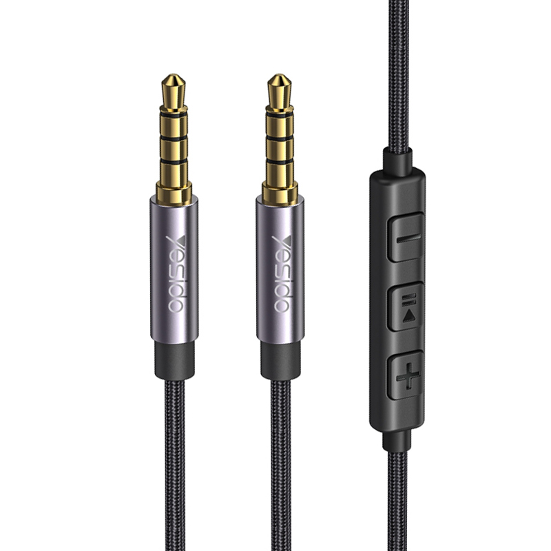 کابل AUX ریموت دار مدل Yesido YAU30 AUX 1.2m Cable