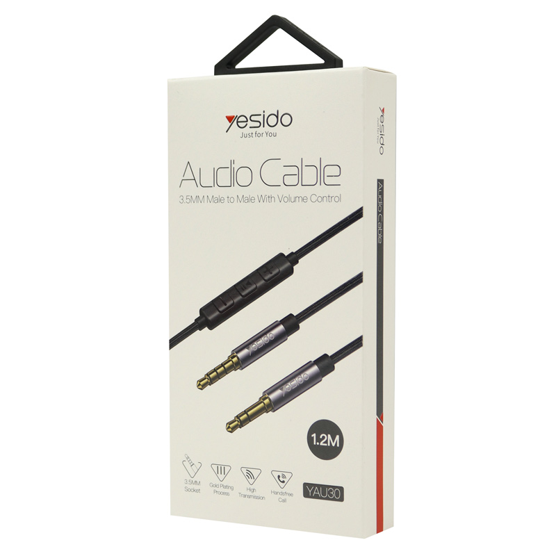کابل AUX ریموت دار مدل Yesido YAU30 AUX 1.2m Cable