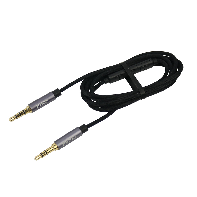 کابل AUX ریموت دار مدل Yesido YAU30 AUX 1.2m Cable