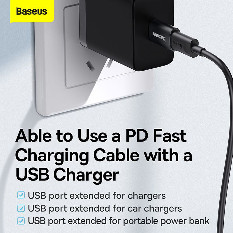 تبدیل OTG تایپ سی به USB بیسوس مدل Baseus Ingenuity Series Mini OTG Adapter USB 3.1 to Type-C ZJJQ000101