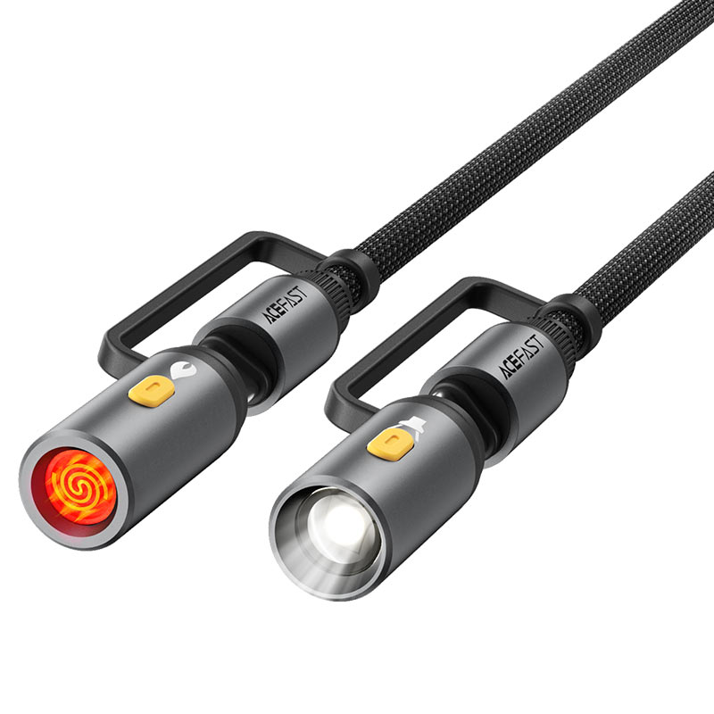 کابل شارژ 1.2 متری Type-C به Type-C چندکاره ایس فست 60 وات مدل Charging Data Cable J4 USB-C / LED light / cigarette lighter