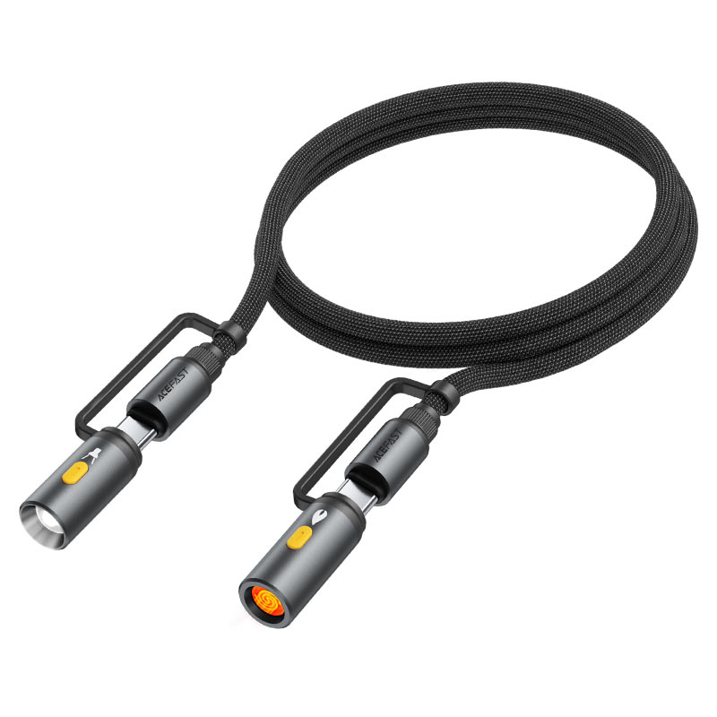 کابل شارژ 1.2 متری Type-C به Type-C چندکاره ایس فست 60 وات مدل Charging Data Cable J4 USB-C / LED light / cigarette lighter