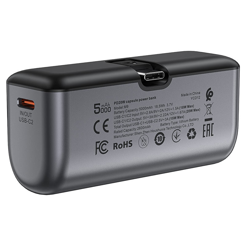پاور بانک 20 وات 5000 ایس فست مدل Fast Charge Power Bank M9 PD20W 5000mAh