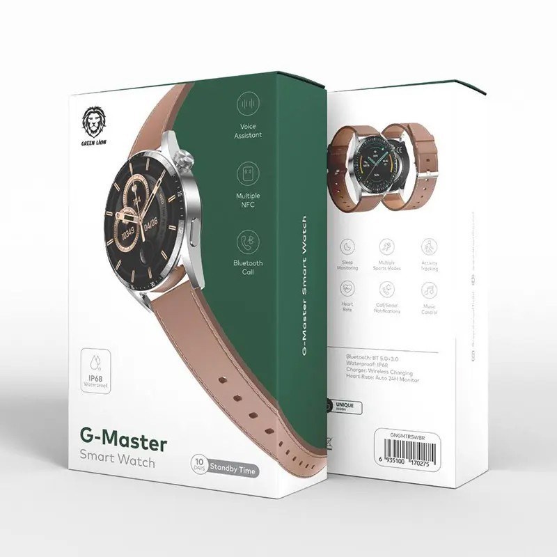 ساعت هوشمند گرین لاین مدل Green Lion G-Master Leather
