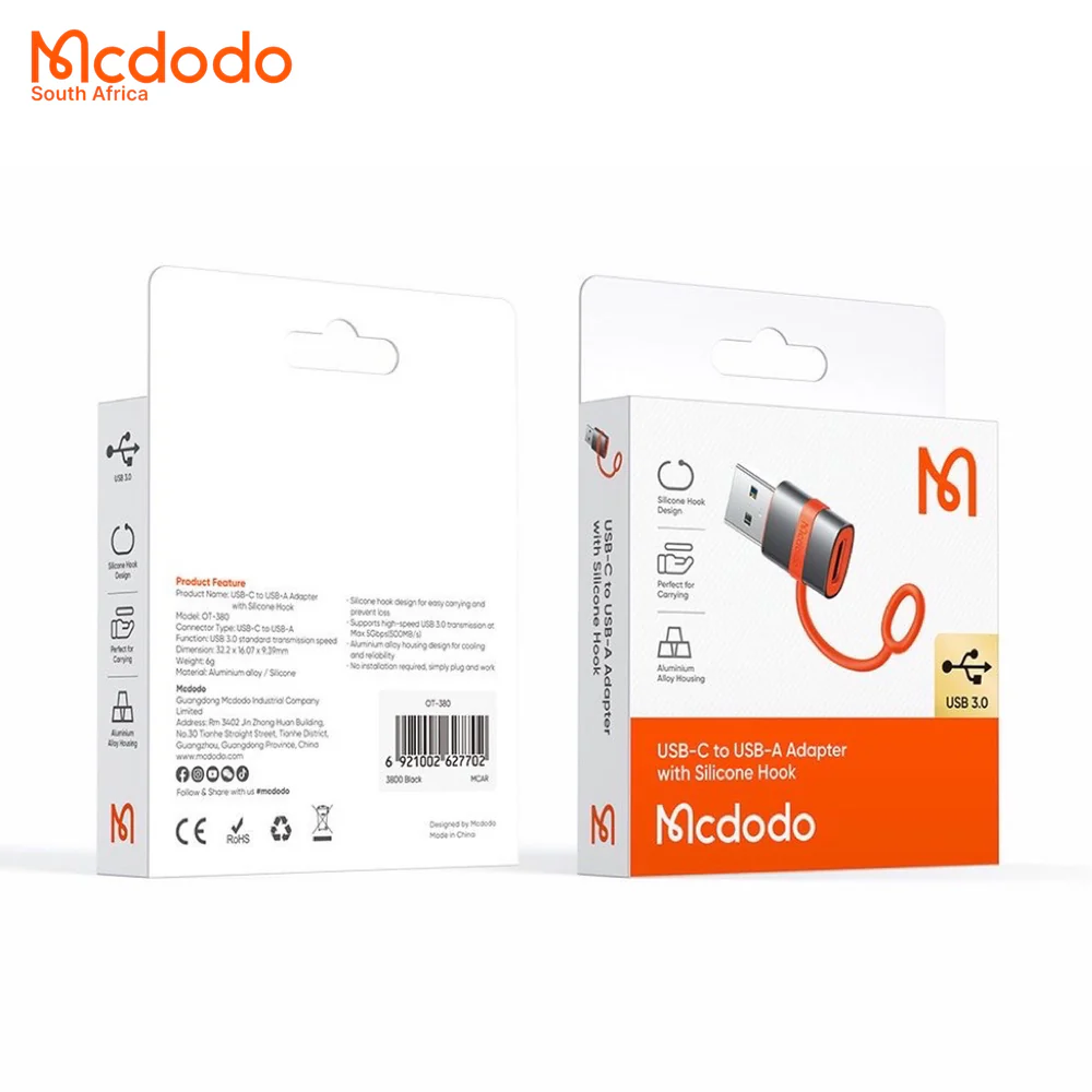 تبدیل USB به Type-c مک دودو مدل Mcdodo OT-3800