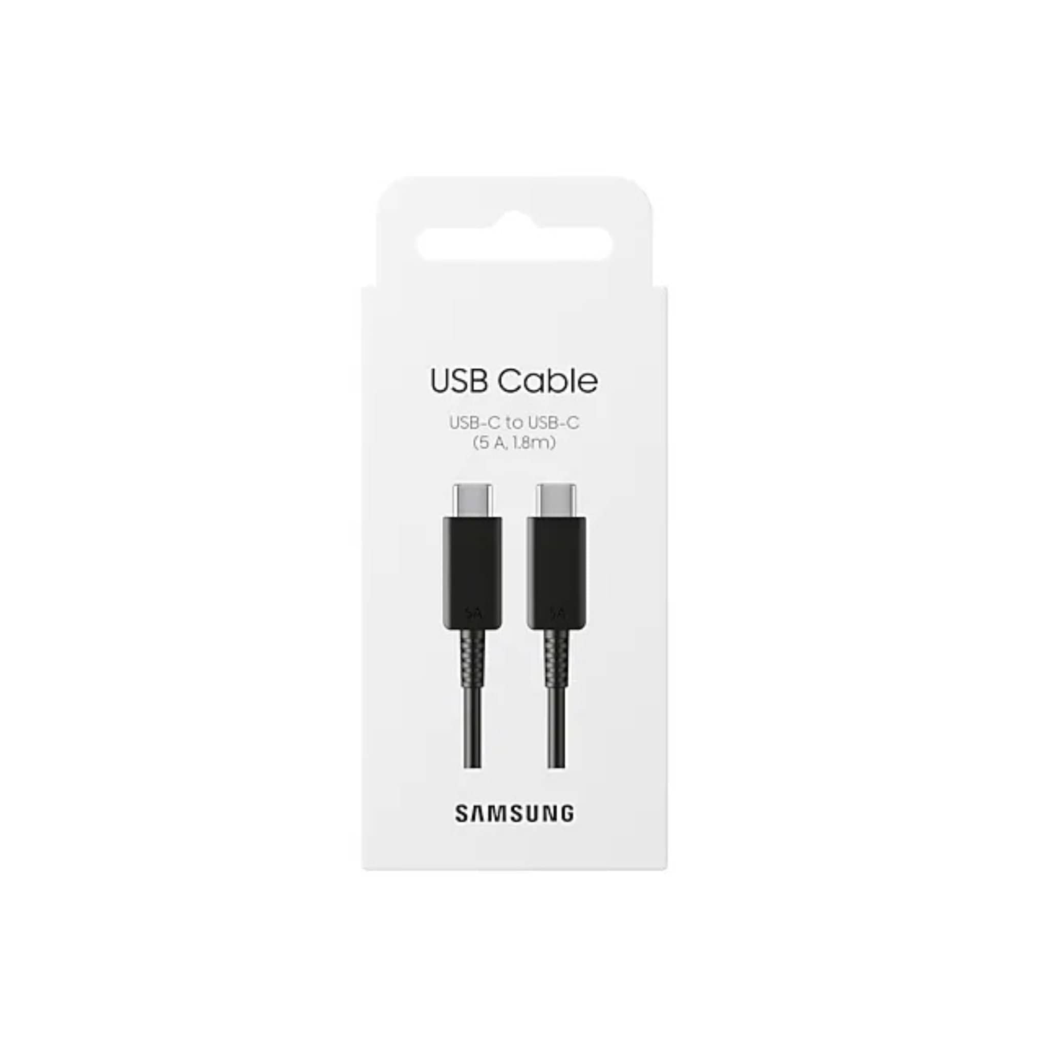 کابل شارژر 1.8 متری سامسونگ 5 آمپر 100 وات Type C به Type C اورجینال Samsung Type-C to Type-C 1.8m cable 1.8m 5A