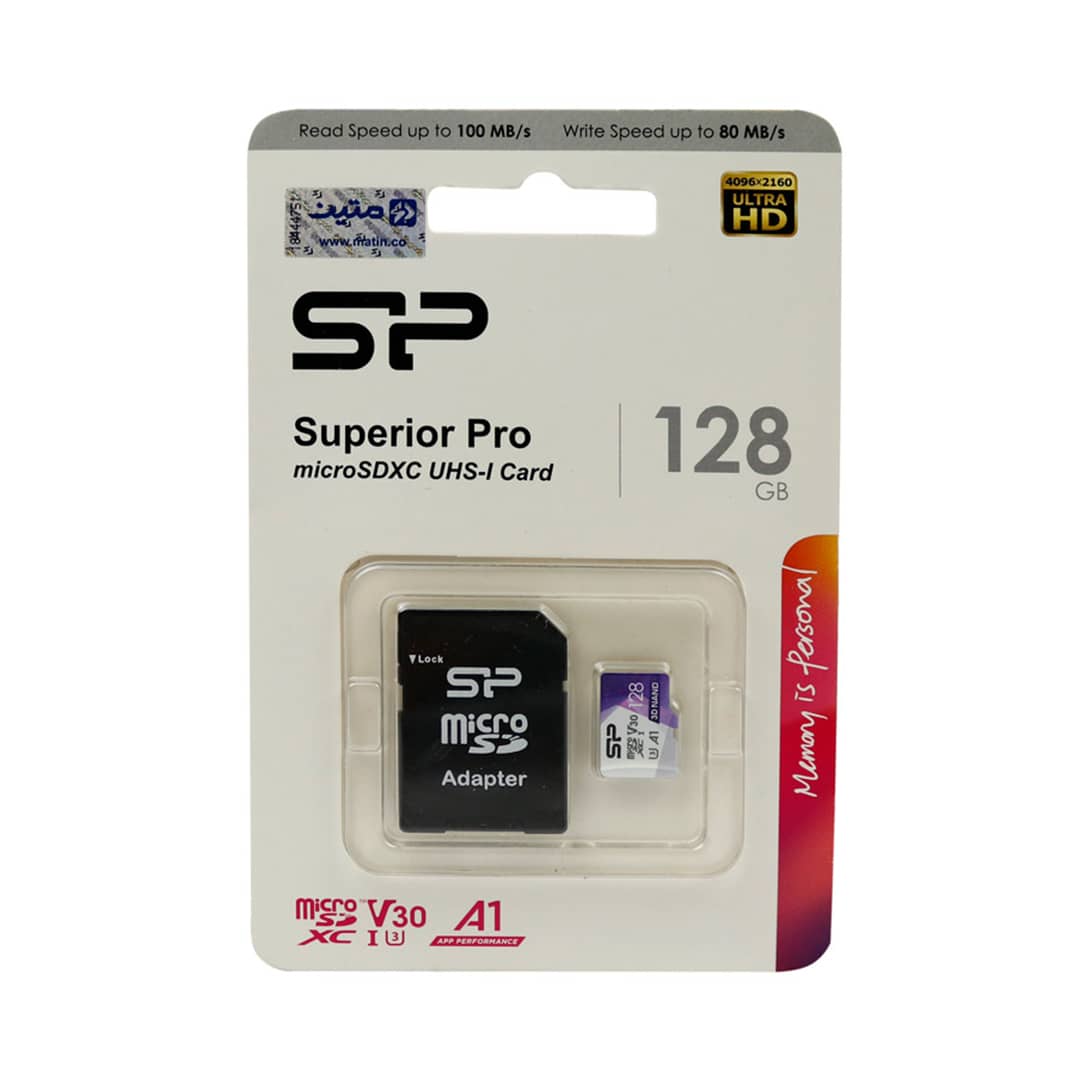 رم میکرو 128 گیگ سیلیکون پاور مدل Silicon Power Superior Pro A1 V30 U3 100MB/s