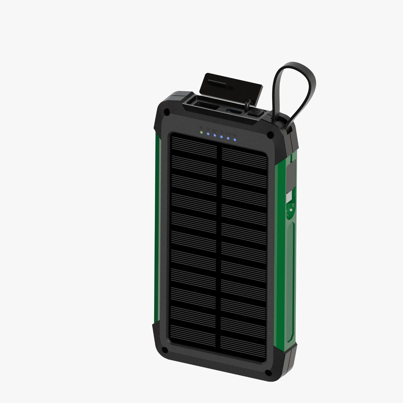 پاوربانک خورشیدی گرین لاین 10000 میلی آمپر مدل Green Lion Solar Trex 10000mAh Power Bank GNSOLTX10PBK