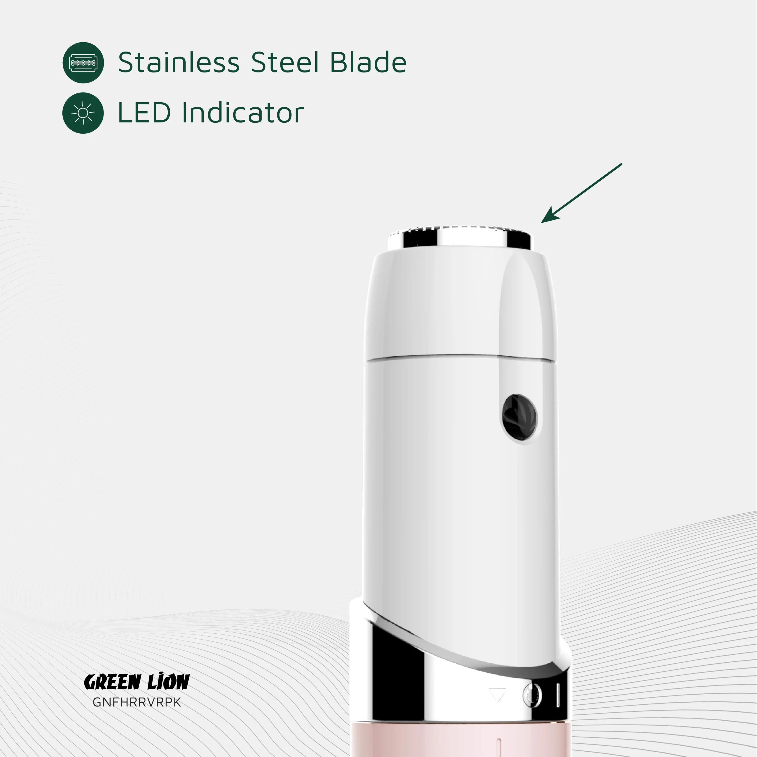 ماشین اصلاح صورت گرین لاین مدل Green Lion Facial Hair Remover GNFHRRVRPK