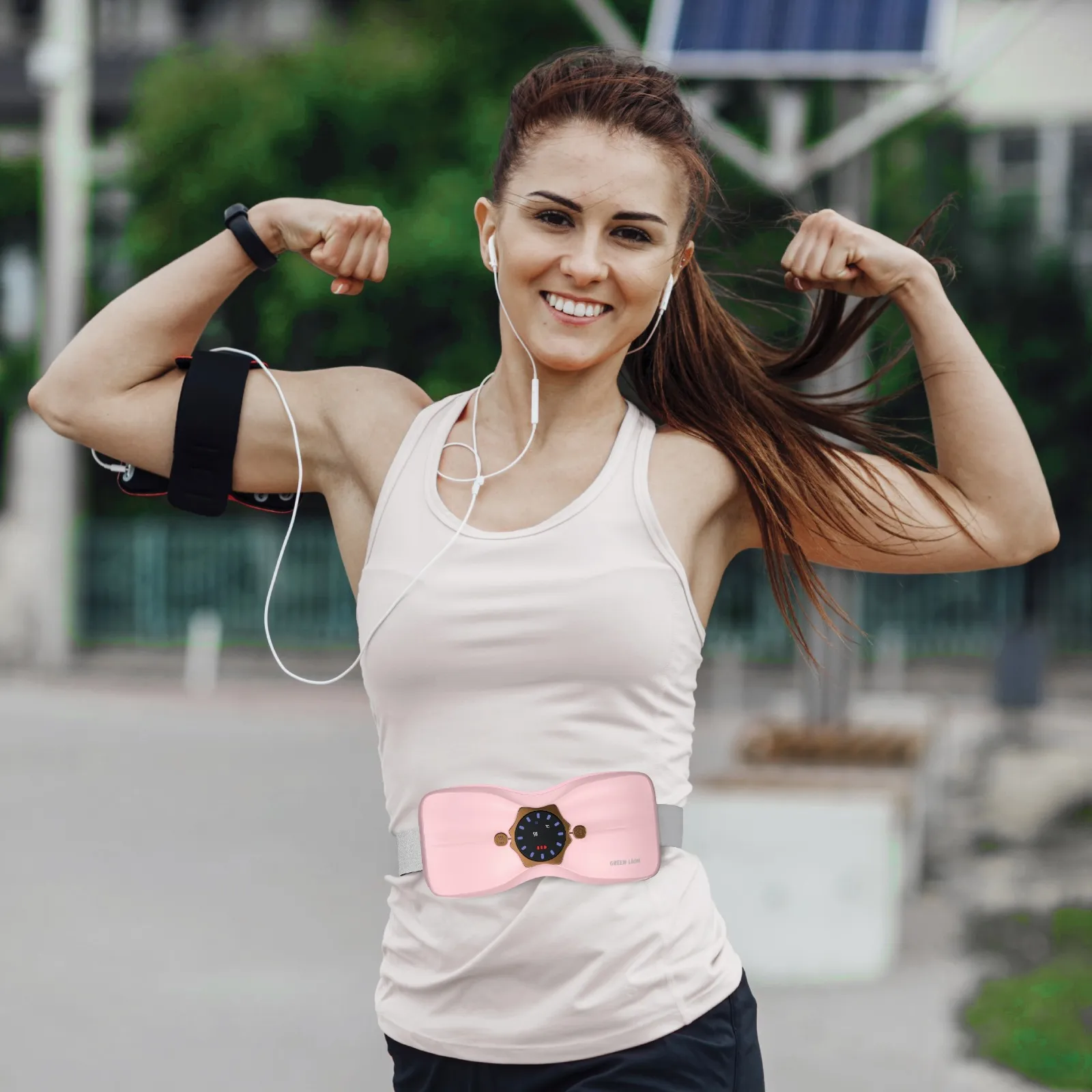 پد گرمایشی قاعدگی گرین لاین مدل Green Lion Flora Heat Menstrual Heating Pad - Pink GNFLRHTPDPK