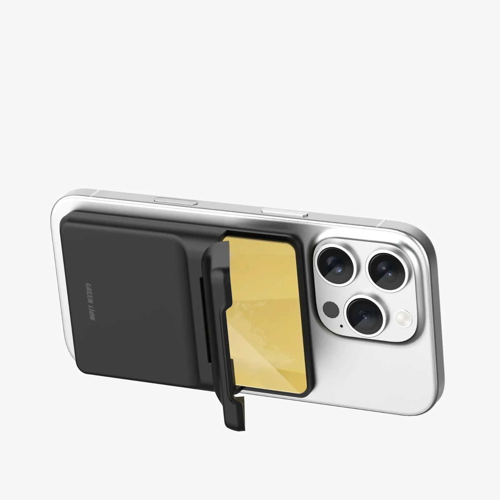 جاکارتی و هولدر مگ سیف گرین لاین مدل Green Lion W3-Magsafe Wallet Card Holder GNW3MGHLDBK