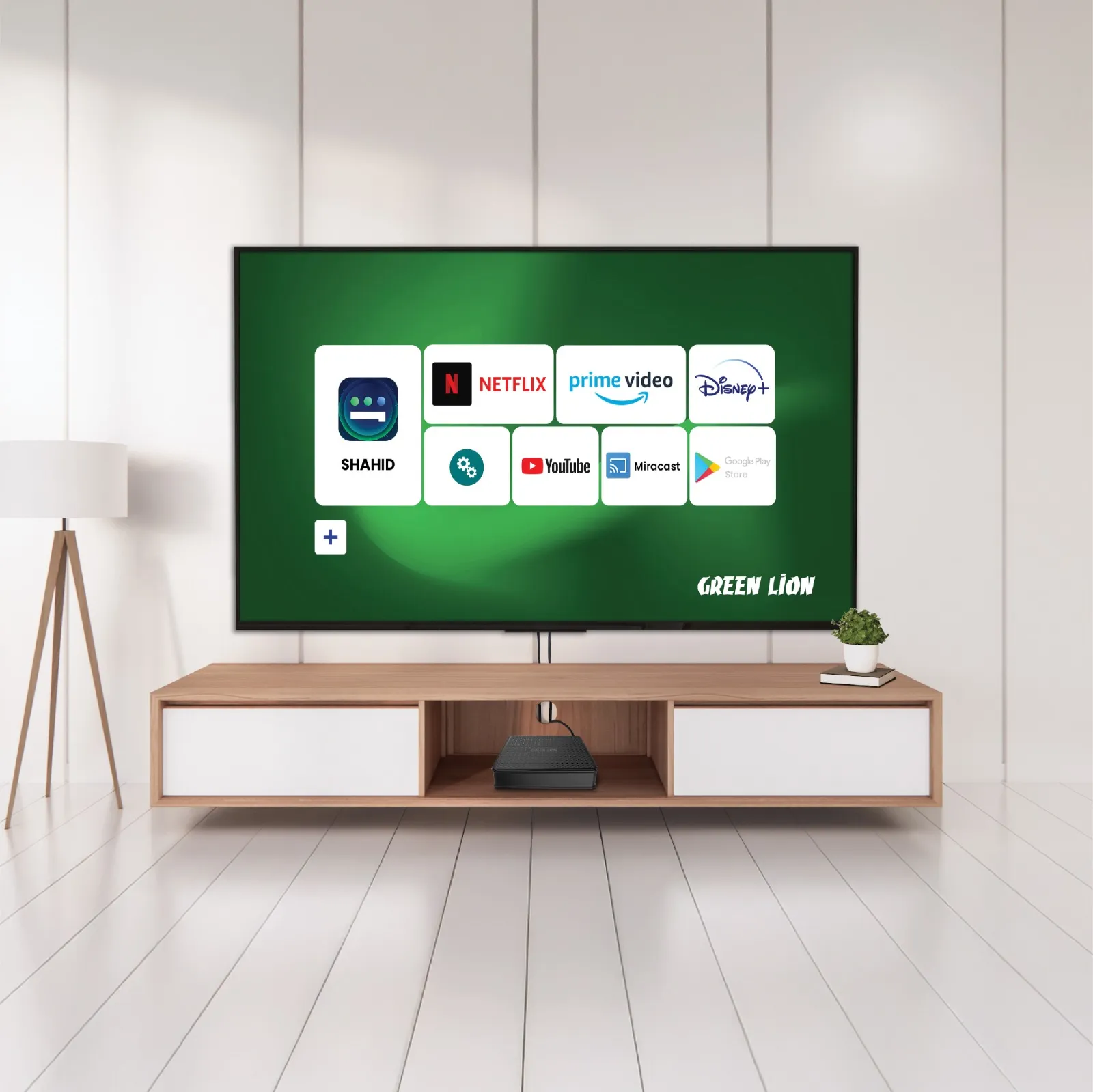 اندروید باکس 4K گرین لاین مدل Green Lion Android TV Box 4K with Remote Control GNANDTVBOXBK