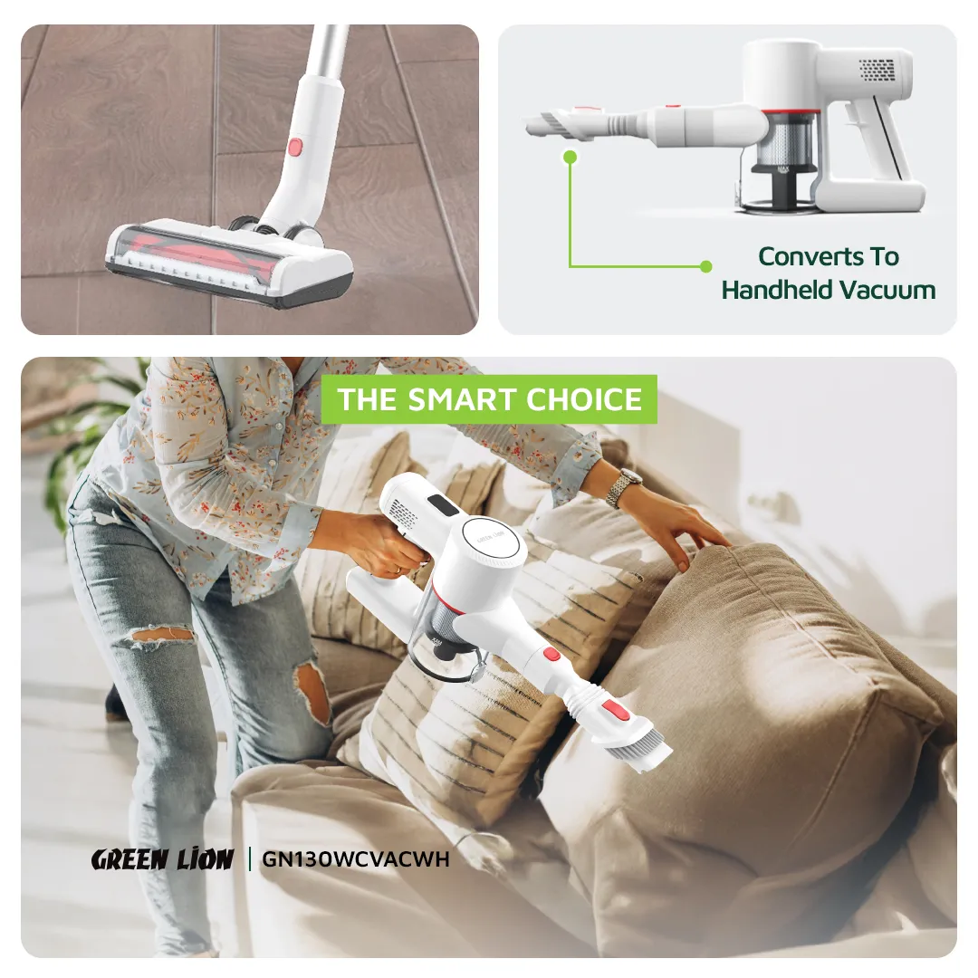 جاروبرقی شارژی گرین لاین توربو مدل Green Lion Turbo Vacuum Cleaner GN130WCVACWH