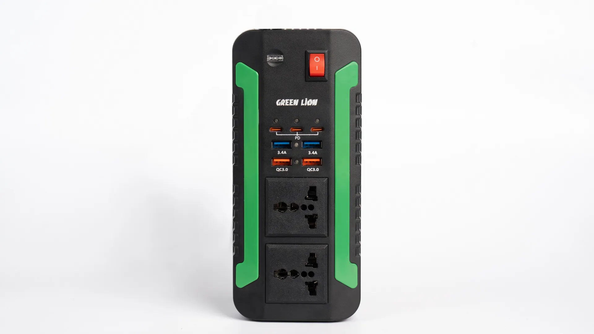 اینورتر ماشین به برق 220 گرین لاین مدل Green Lion Spark 300 Power Inverter GNSPI300WAT