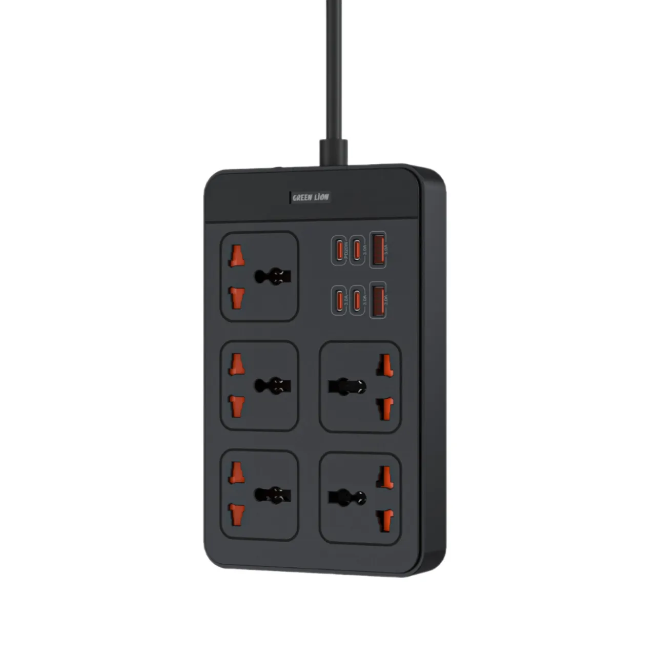 چند راهی برق 3 متری گرین لاین مدل Green Lion GS 500 Power Socket PD 20W GNGS500PSBK