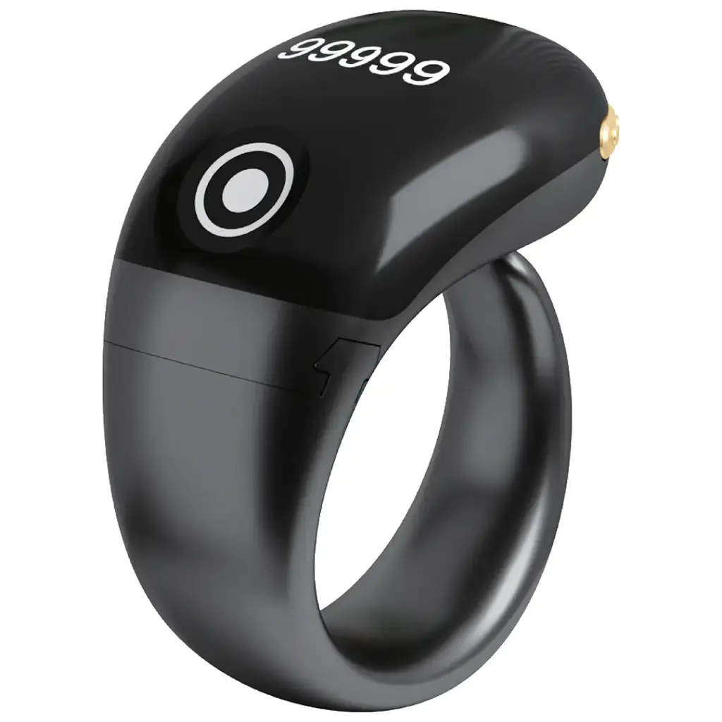 انگشتر هوشمند ذکر شمار گرین لاین مدل Green Lion Smart Zikr Ring with OLED Display GMSMZKRNGBK