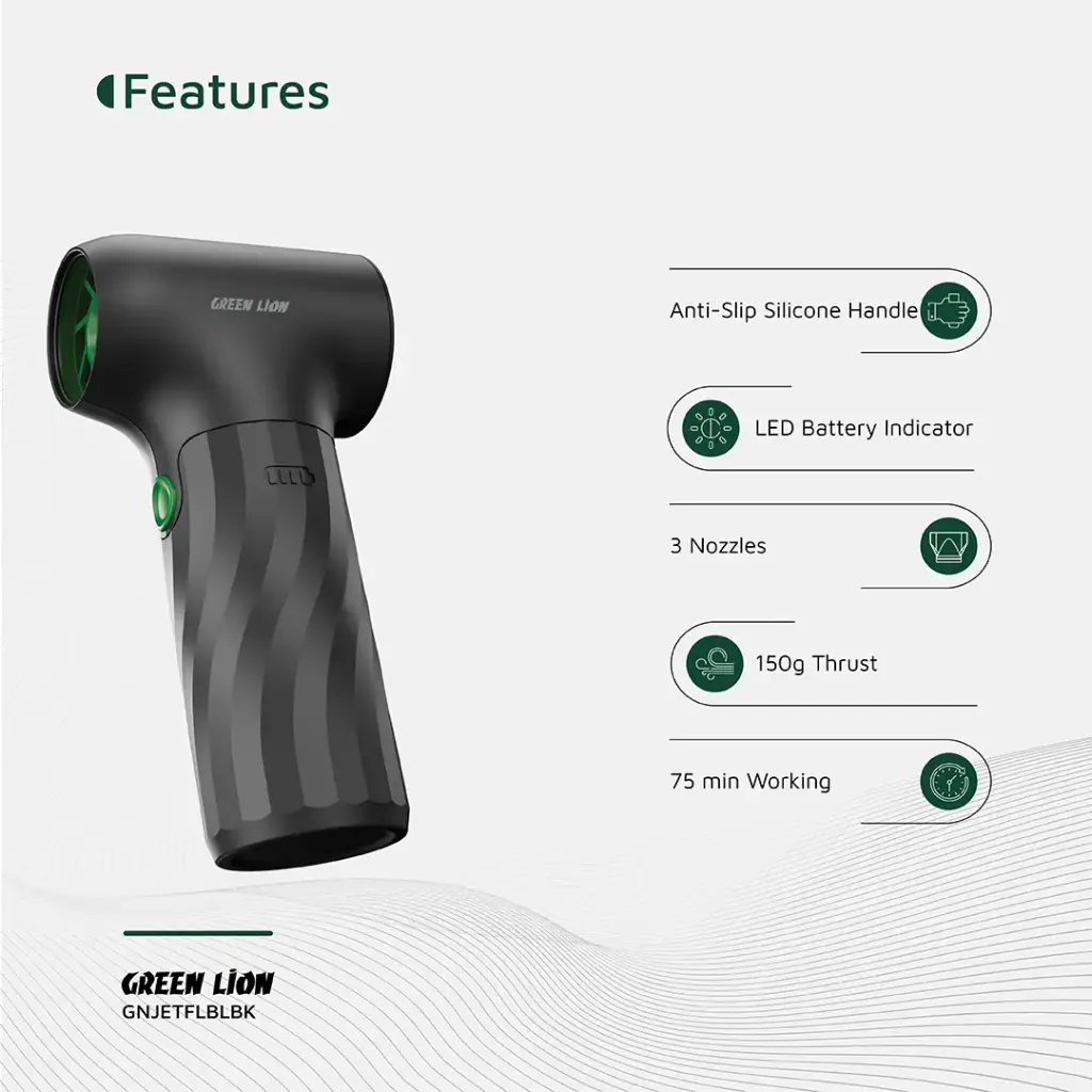 دمنده جت فلو گرین لاین مدل Green Lion Jetflow Air Blower GNJETFLBLBK