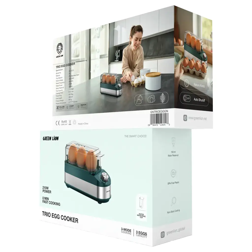 تخممرغ پز گرین لاین مدل Green Lion Trio Egg Cooker GNTRIOEGGGN
