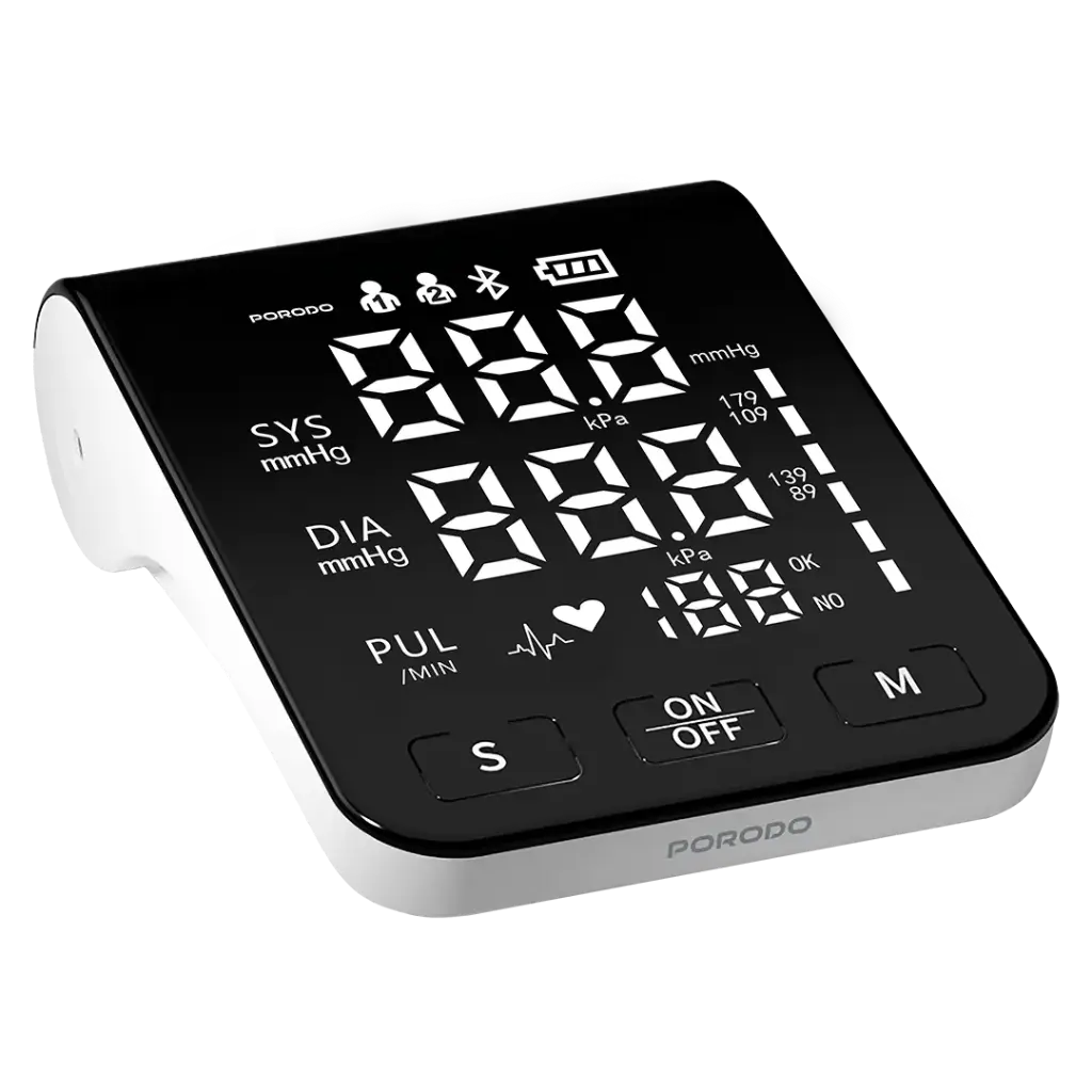 فشارسنج دیجیتال بازویی پرودو مدل Porodo LiveOn - Digital Blood Pressure Monitor with Dual-User Memory PDB01A2WH