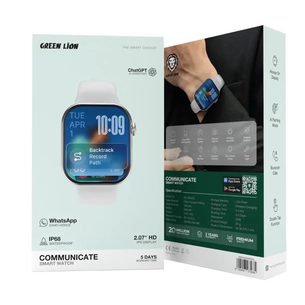 ساعت هوشمند گرین لاین مدل Green Lion Communicate Smart Watch GNCO55SWTCSL